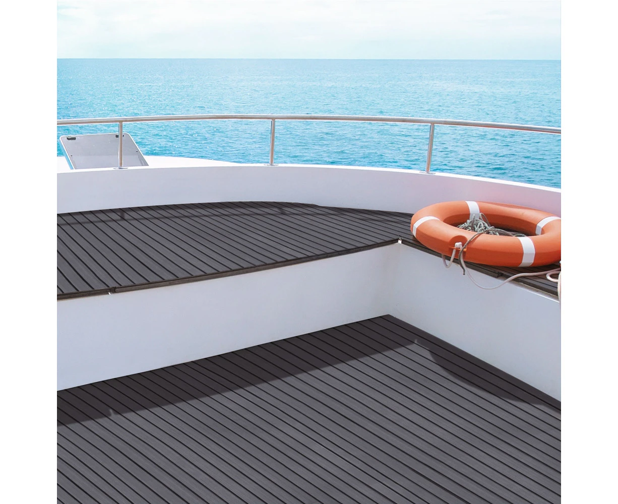 Seamanship EVA Foam Boat Flooring Mat Decking Sheet 240x90x0.6cm Dark Grey Decor