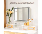800x600mm Makeup Mirror with Light LED Bathroom Vanity Crystal Mirror Standing Desktop/Wall Hung Bluetooth USB Charge