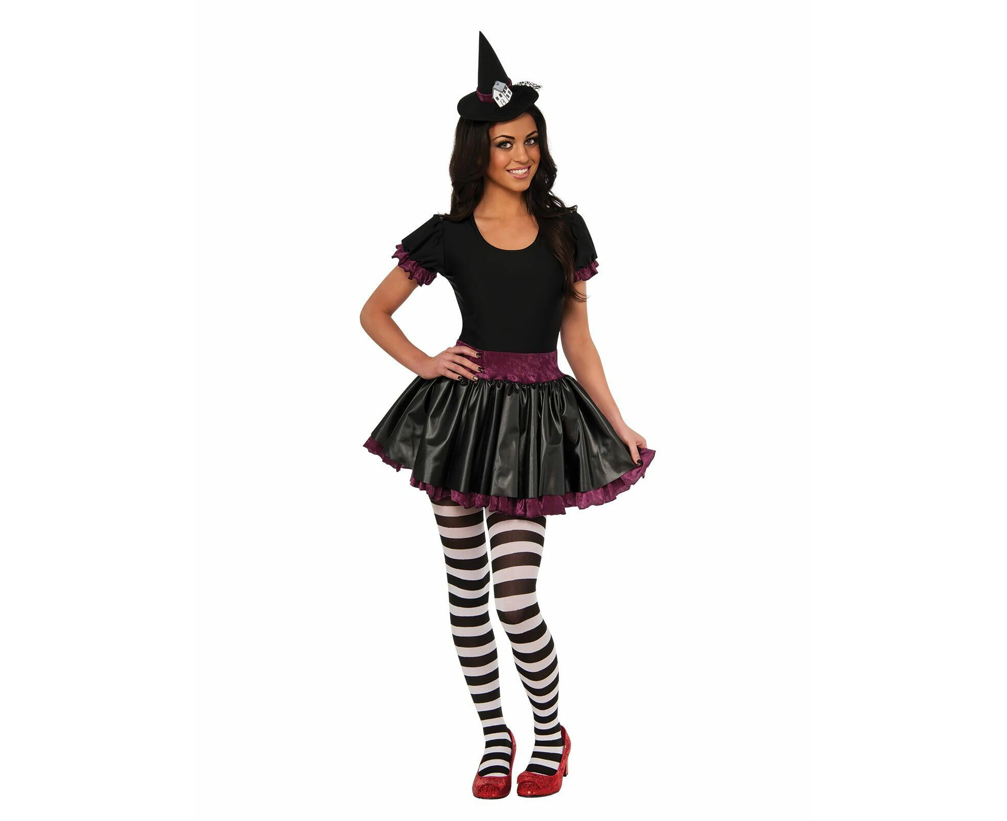 Wizard Of Oz Wicked Witch Of The East Womens Fancy Dress Up Costume - Black