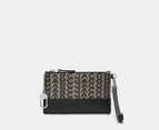 Marc Jacobs The Monogram Top Zip Wristlet - Beige/Multi