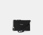 Marc Jacobs The Slim 84 Croc-Embossed Top Zip Wristlet - Black