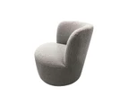 Arm Chair Fabric Upholstery Dark Grey Colour Wooden Structure Sofa High Density Foam Rotating Metal Chassis