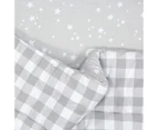 Cotton Cover Cot Comforter Set, Star  - Anko - Grey