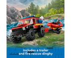 Lego City - 4x4 Fire Truck with Rescue Boat