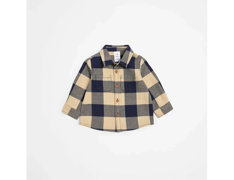 Target Baby Flannelette Check Shirt - Brown