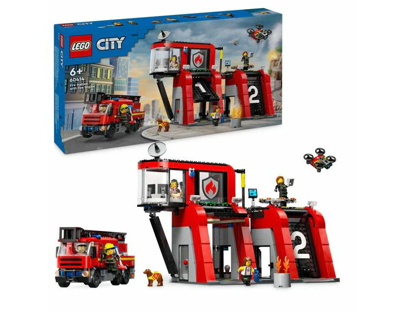 LEGO® City Fire Station with Fire Engine 60414 - Multi