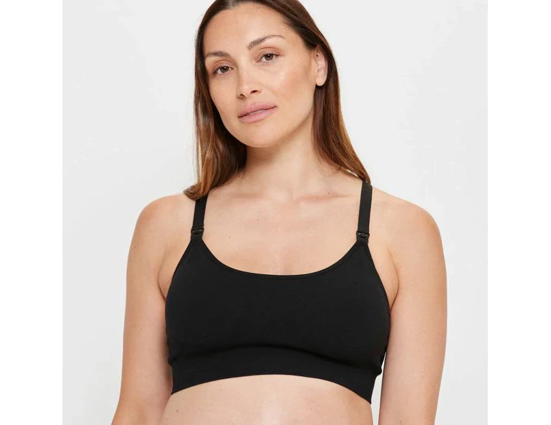 Target Maternity Seamfree Crop Top - Black