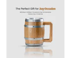 Don Vassie Oak Barrel Cup Mug - Stainless Steel Insert 500ml