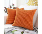 45X45 Plain Solid Colour Cushion Cover Decorative Pillow Case Home Multicoloured - Red