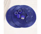 Handmade Beaded Charger Placemats, Coasters and Napkin Set-Royal Blue