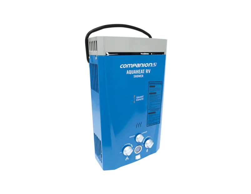 Companion Aquaheat RV 29cm Digital Water Heater Portable Outdoor Camping Blue