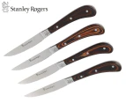 Stanley Rogers 4-Piece Pistol Grip Steak Knife Set - Woodlands Brown