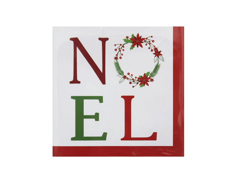 Noel Red and Green 20 Pack Christmas Napkins
