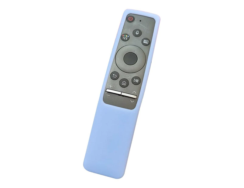 Remote Control Cover Soft Waterproof Silicone Thickened Anti-Drop Remote Control Protector for Samsung Q70Q60Q80-Sky Blue