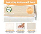 Costway Tri-Fold Baby Mattress Crib Bed Mat Portable Travel Foam Cot Mattress w/Carry Bag