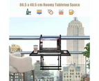 Costway 5-level Adjustable Balcony Hanging Table Foldable Side Table Plants Shelf Patio Garden Black