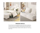 Bedra Queen Mattress Luxury Boucle Fabric Euro Top Pocket Spring Bed Medium Medium 22cm