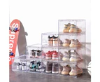1 Pack Large Acrylic Shoe Box Storage Side Door Open Stackable Boxes Transparent Clear Display Case