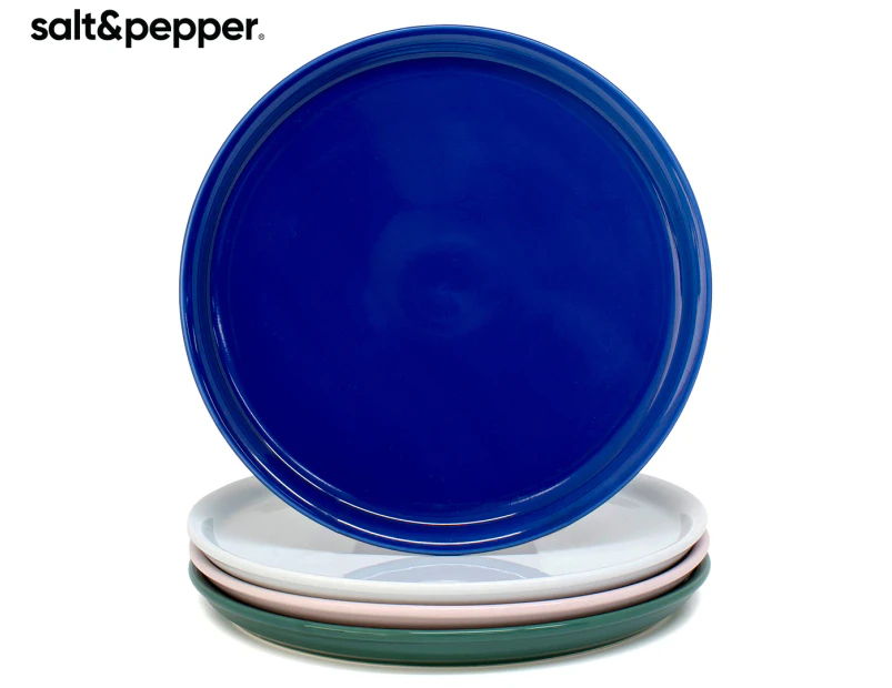 Set of 4 Salt & Pepper 18cm Oleta Plates - Assorted