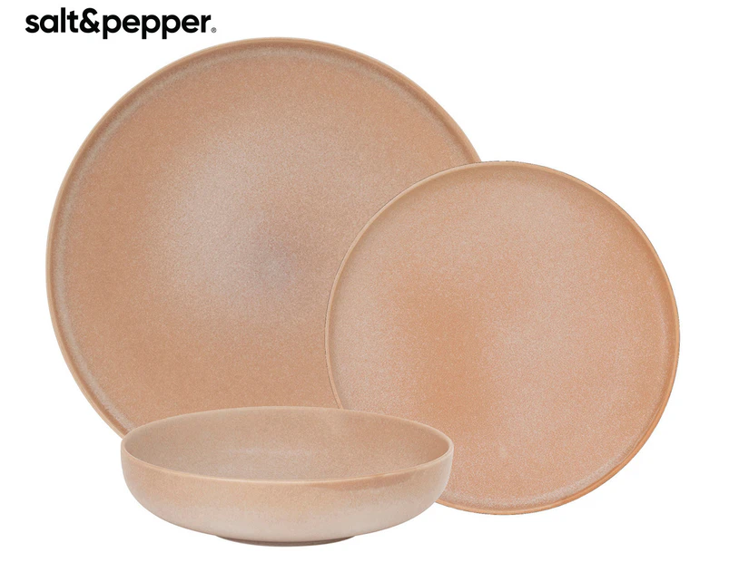 Salt & Pepper 12-Piece Hue Dinner Set - Toffee