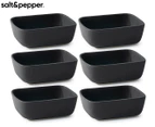 Set of 6 Salt & Pepper 10x14cm Major Serving Bowls - Black