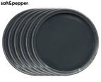 Set of 6 Salt & Pepper 20cm Amana Side Plates - Carbon