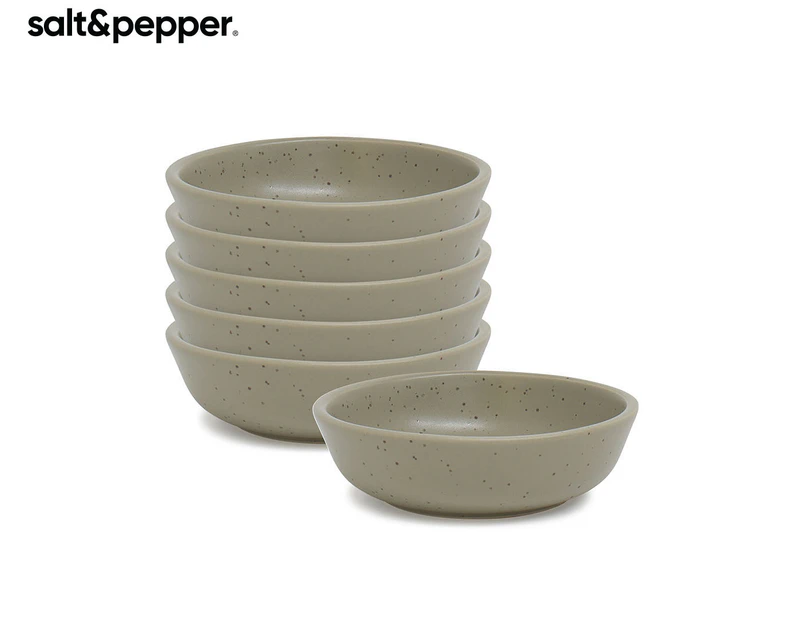 Set of 6 Salt & Pepper 10cm Industry Condiment Dishes - Eucalyptus