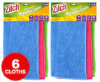 2 x 3pk Zilch Multi-Purpose Microfibre Cloths 30x30cm