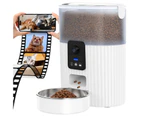 ADVWIN 3.5L Automatic Cat Feeder with 1080P HD WiFi Pet Night Vision Camera and 2-Way Audio, Smart Timed Pet Feeder for Dogs and Cats