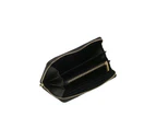 Womens Plain Black Wallet with Zipper Fastening and Inside Pocket - Black