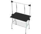 Oppsbuy Dog Pet Grooming Table Anti Slip Salon Vet 2 Loops W/basket