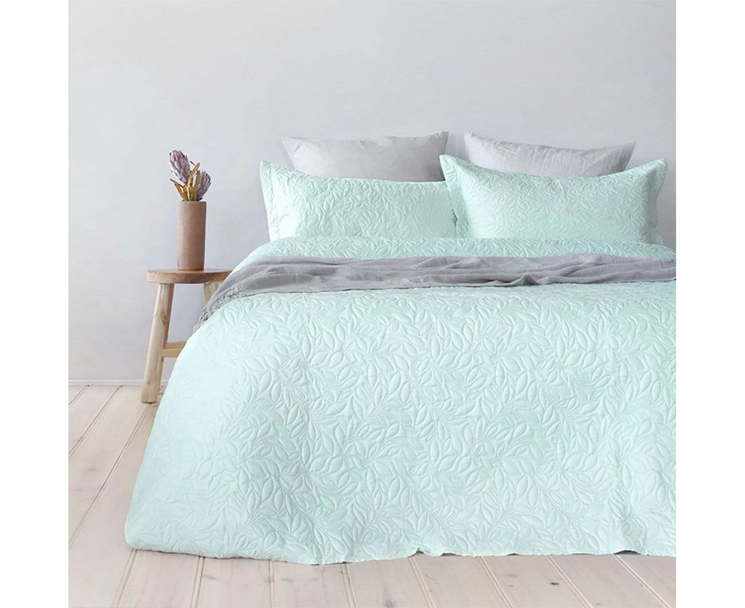 Bambury Botanica Glacier Coverlet Set Queen/King Size 260X240cm