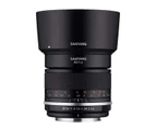 Samyang 85mm f/1.4 Renewal UMC II Nikon Full Frame, De-Click & Weather Sealed - Black