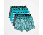 Boys Maxx Print Trunks 5 Pack - Multi