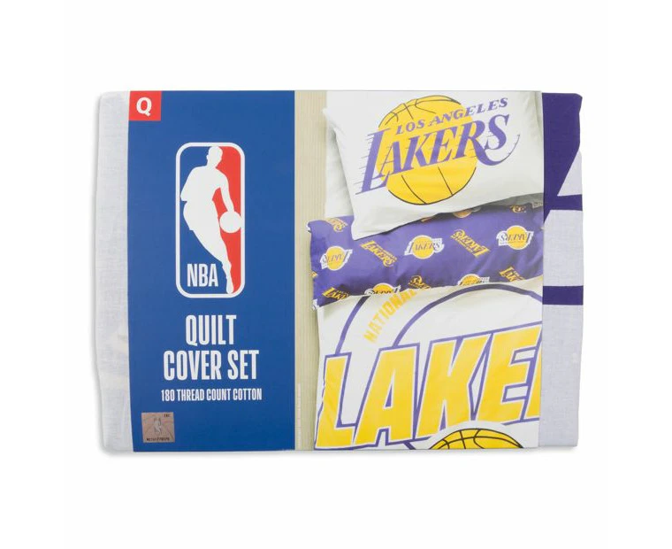 Lakers Quilt Cover Set - Purple