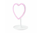 Heart Shaped LED Mirror - Anko - White