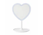 Heart Shaped LED Mirror - Anko - White