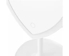 Heart Shaped LED Mirror - Anko - White