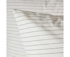 Arlo Stonewash Stripe Quilt Cover Set - Green