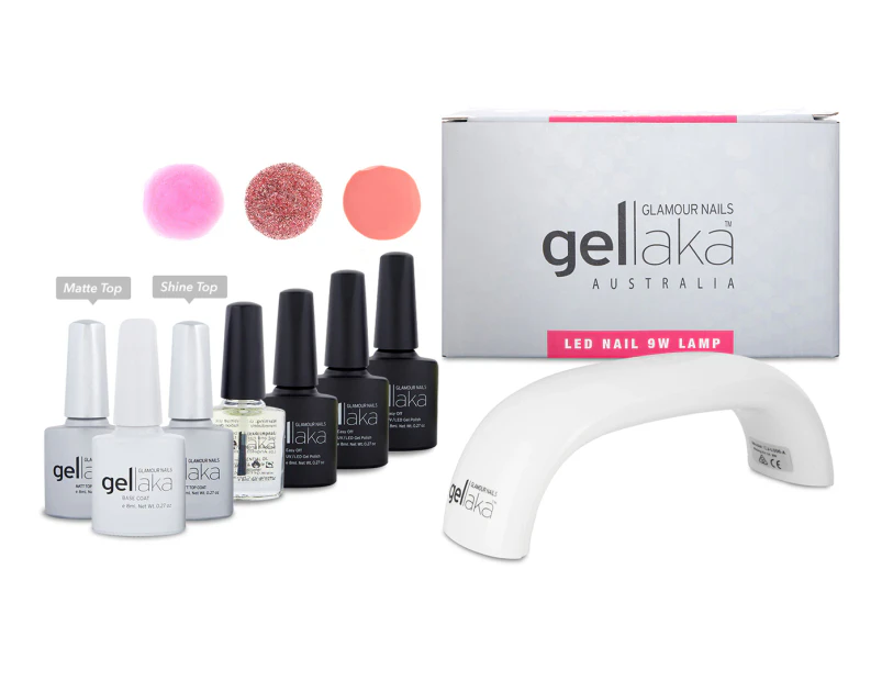 Gellaka 8-Piece PRO Gel Nail Kit - Nude Pinks