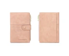 Wallet for Women Bifold Card Holder with Zipper Pocket Ladies Purse - Pink