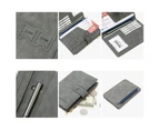 Wallet for Women Bifold Card Holder with Zipper Pocket Ladies Purse - Grey