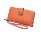 Wallet for Women Leather Long RFID Blocking Bifold Zipper Pocket Card Holder with ID Window