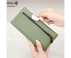 Slim Thin Leather RFID Blocking Credit Card Holder Bifold Clutch Wallets for Women