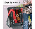 Pawz Pet Bike Trailer Foldable Pet Stroller Outdoor Cycling With Sunroof Large