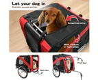 Pawz Pet Bike Trailer Foldable Pet Stroller Outdoor Cycling With Sunroof Large