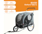 Pawz Pet Stroller Bike Trailer Foldable Pet Trailer 3-IN-1 Outdoor Sunroof