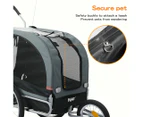 Pawz Pet Stroller Bike Trailer Foldable Pet Trailer 3-IN-1 Outdoor Sunroof