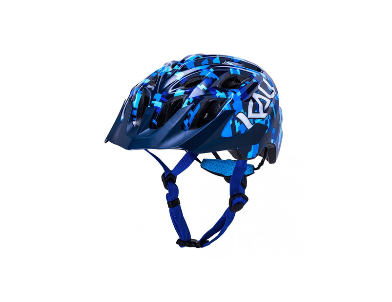 Kali Chakra 52-57cm Youth Cycling Helmet Protection Safety Gear Pixel Boys Blue