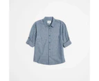 Target Linen Blend Shirt - Blue